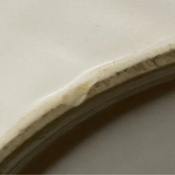 FARMHOUSE KITCHEN White Casserole Butter Crock with Swirl Design and Cover 4"x5" - Picture 6 of 12